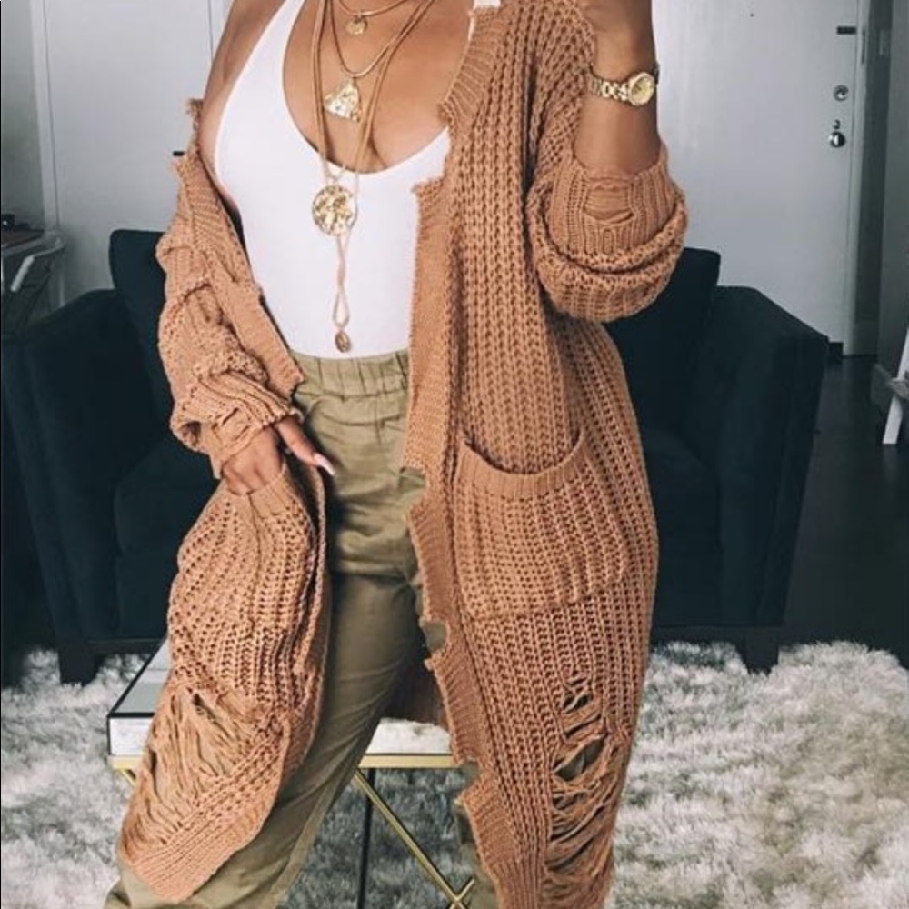 Distressed sweater